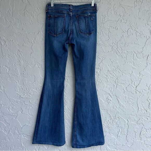 RAG & BONE Jeans Women 28 Flare Bell Distressed Western Country Boho Festival - Picture 6 of 11